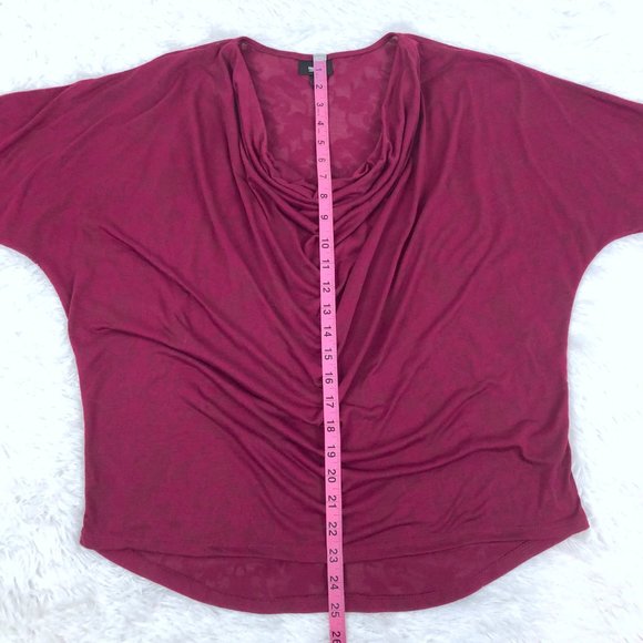 ✅SOLD✅Mossimo 3/4 Dolman Sleeve Top Burgundy Cowl - Picture 5 of 8